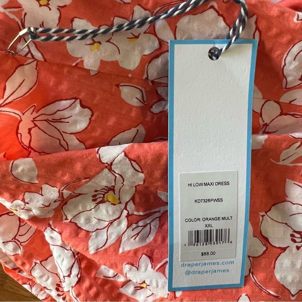 NWT Draper James Peach Sleeveless Cottagecore High/Low Maxi Dress - XXL - Picture 13 of 15